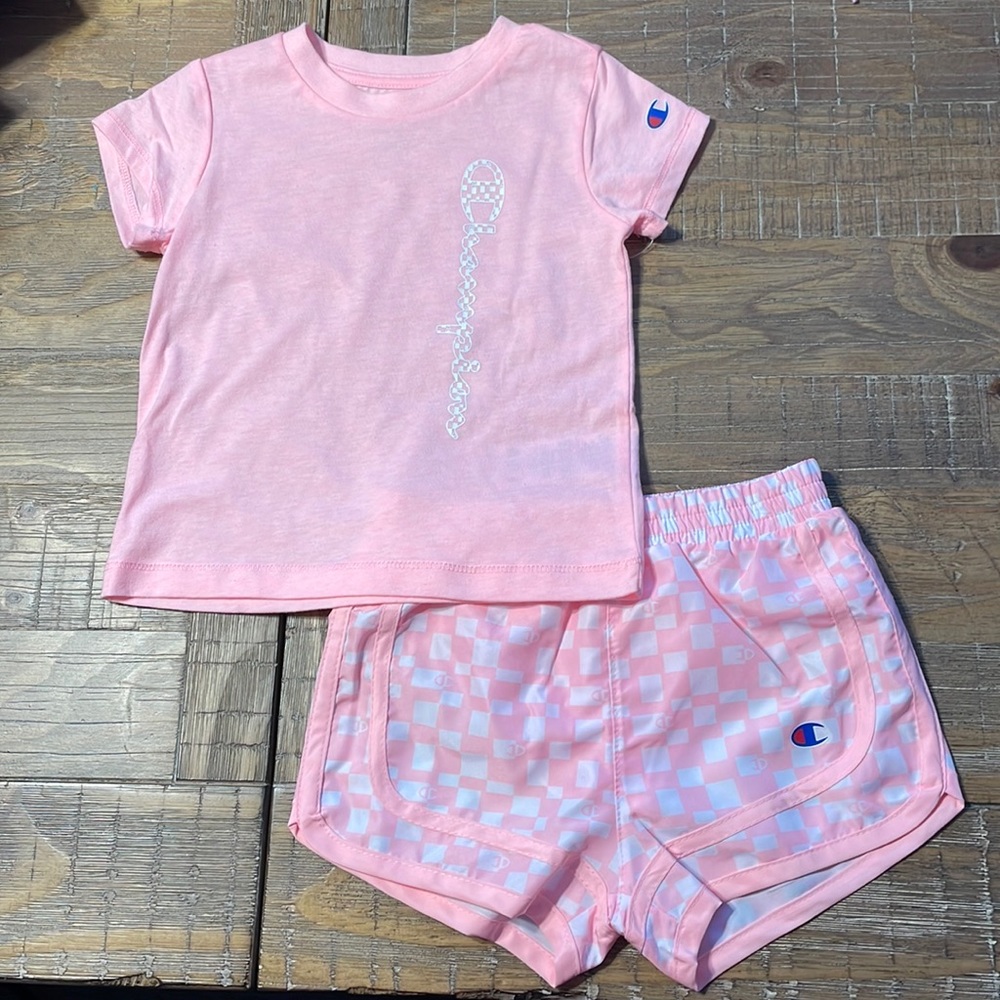 Champion girls 2 piece t-shirt and short set